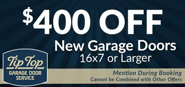 $400 off new garage doors